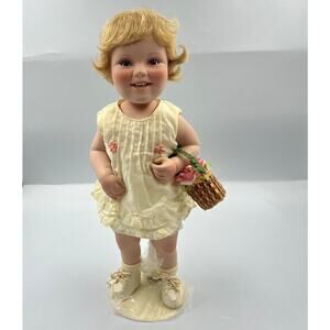 Vtg Danbury Mint Darling Little Shirley Temple Doll by Elke Hutchins NO‎ STAND